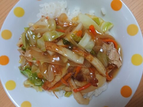 簡単☆野菜のあんかけ丼!